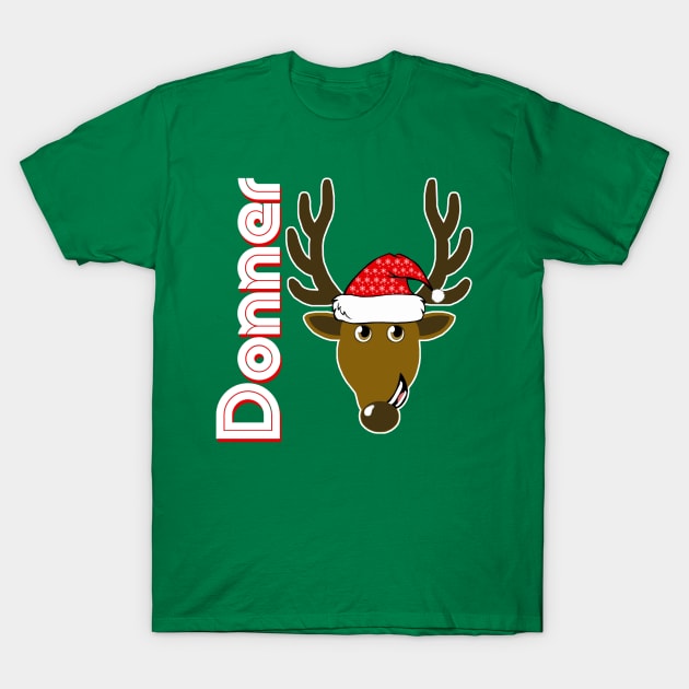 Donner, Family Christmas Santa Anime 8+ Reindeer Tshirts T-Shirt by TonTomDesignz